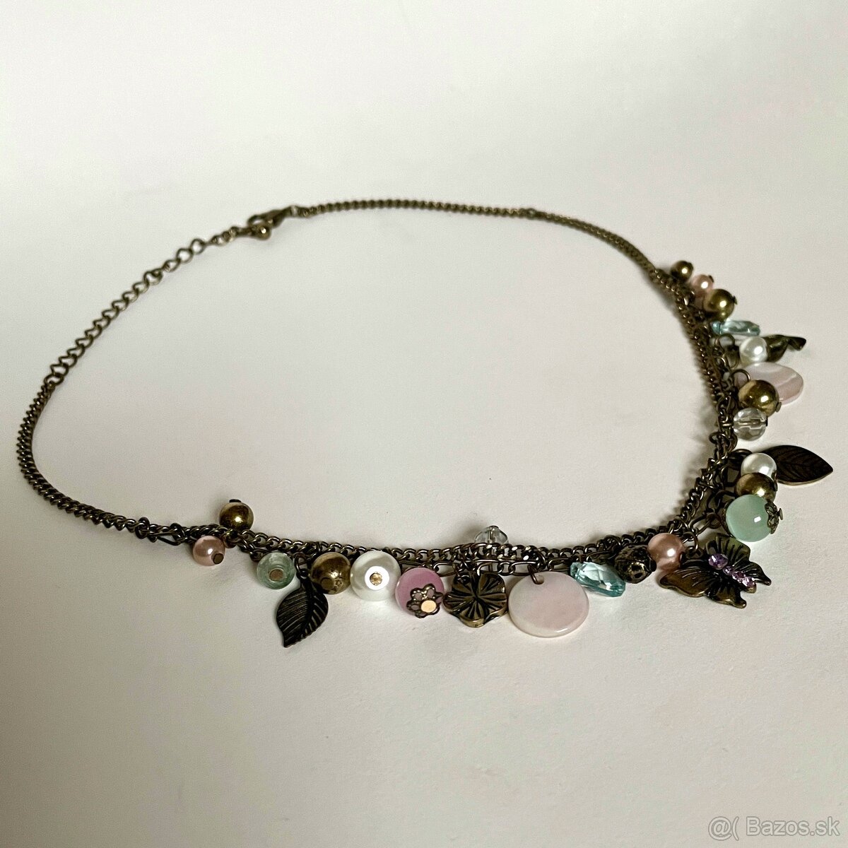 Antická mosadz náhrdelník a 2 sety náušníc - 3