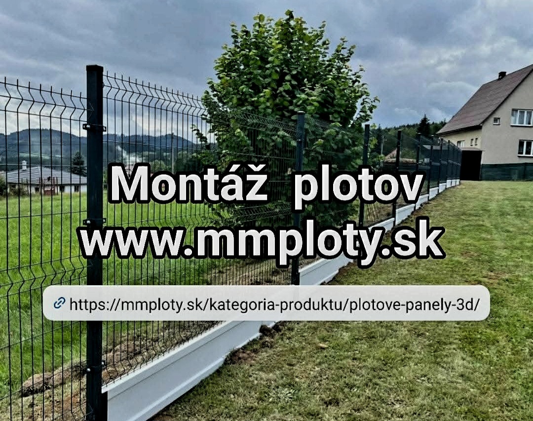 Betonovy plot , podhrabove dosky ,3D, 2D, Montáž - 3