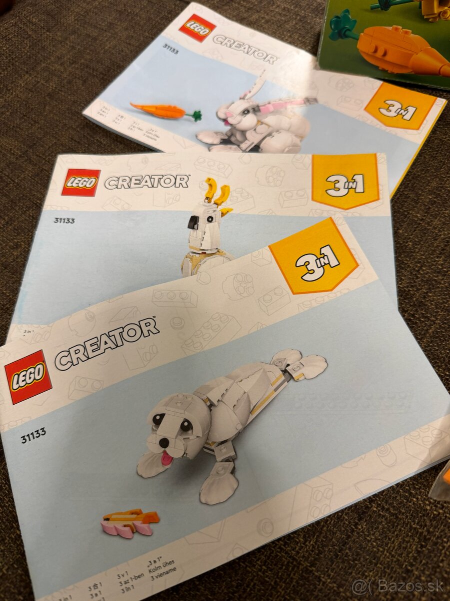 LEGO Creator 3v1 31133 Biely králik - 3