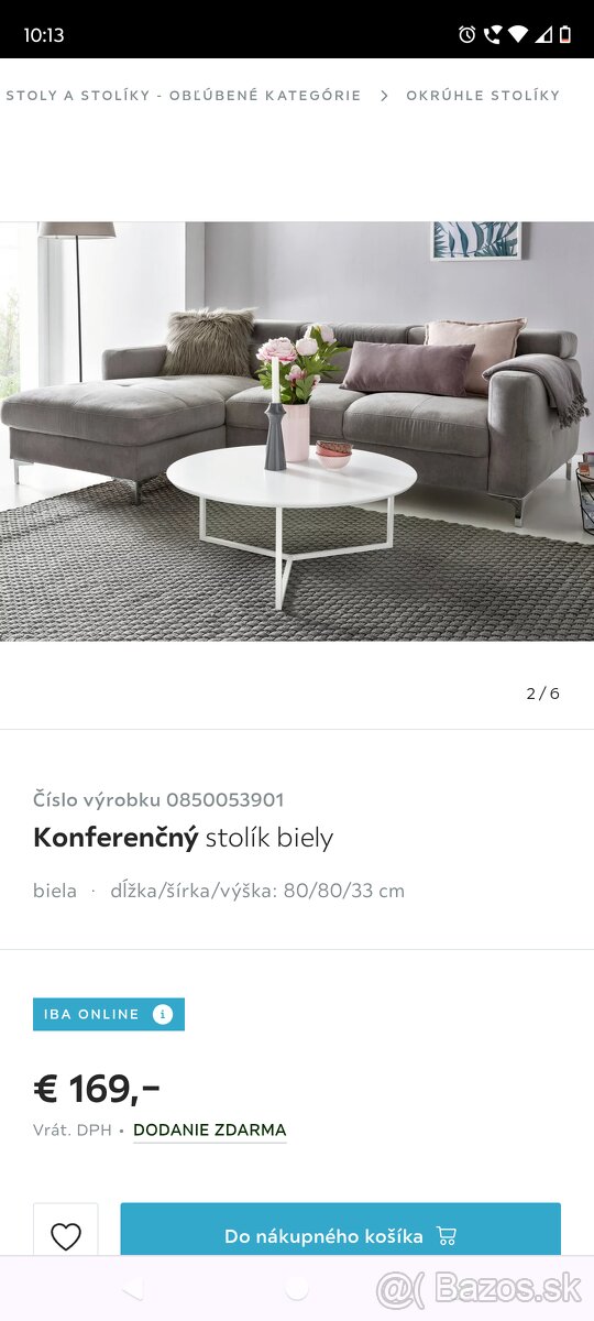 Konferenčný stolík biely - 3