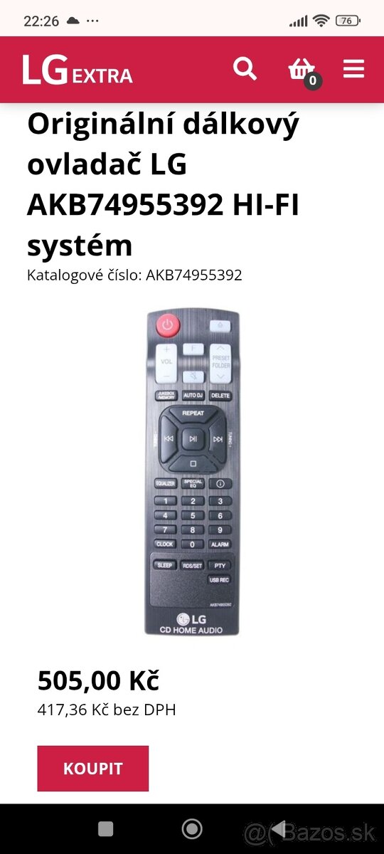 LG originál diaľkové audio - 3