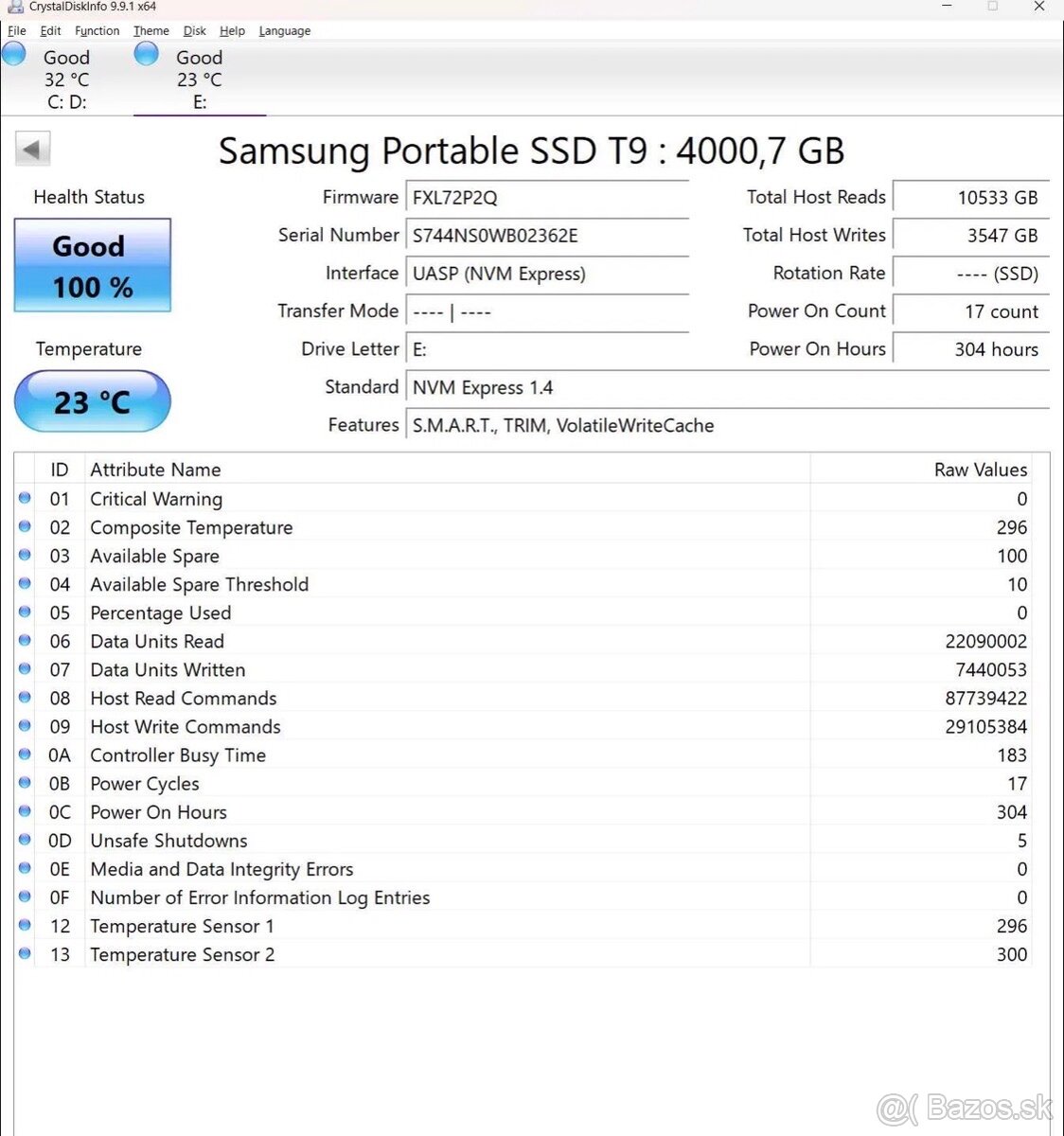 Najrýchlejší externý SSD Samsung T9 4 TB - 3