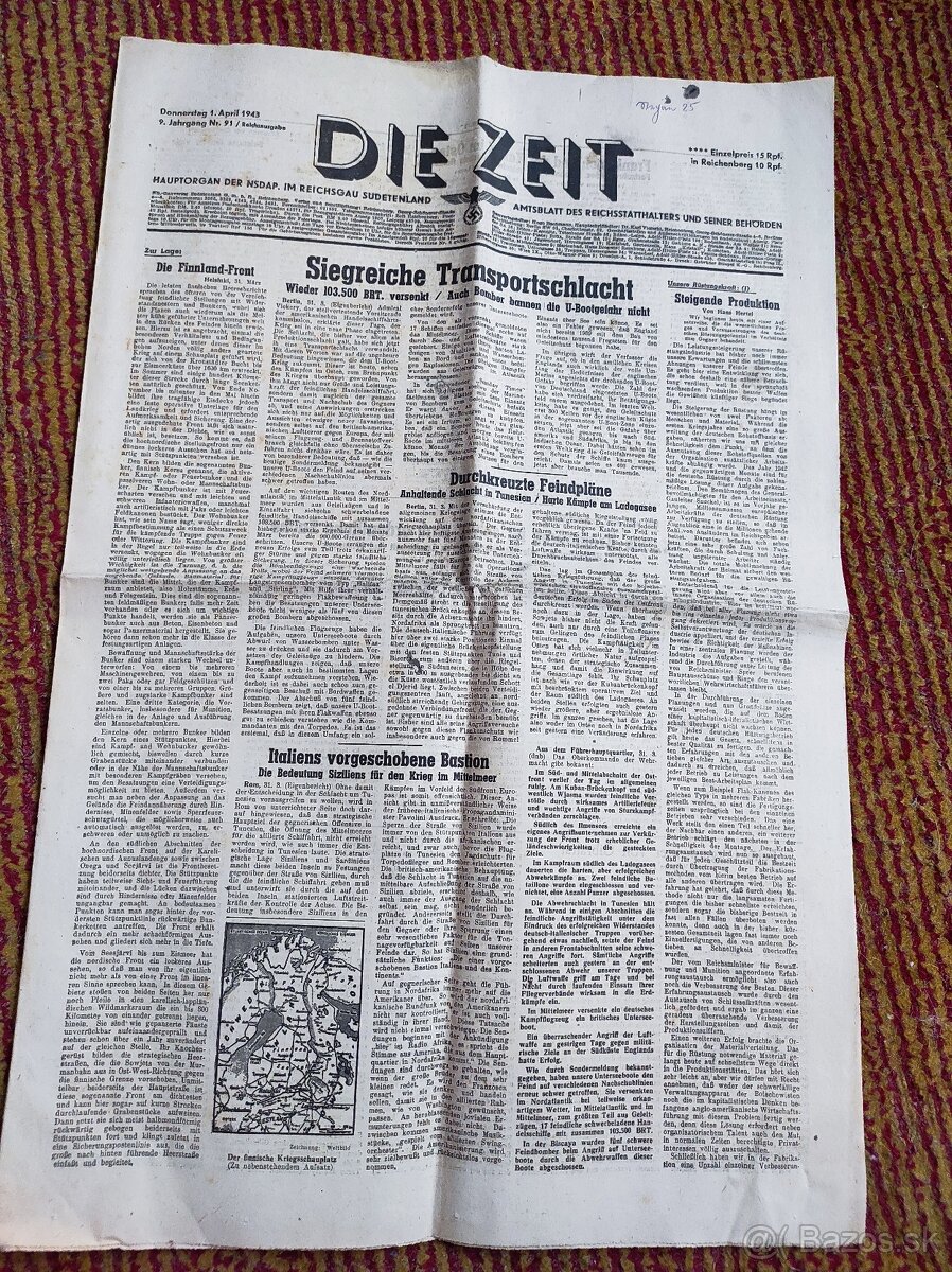 Nemecké noviny z roku 1943 - 3