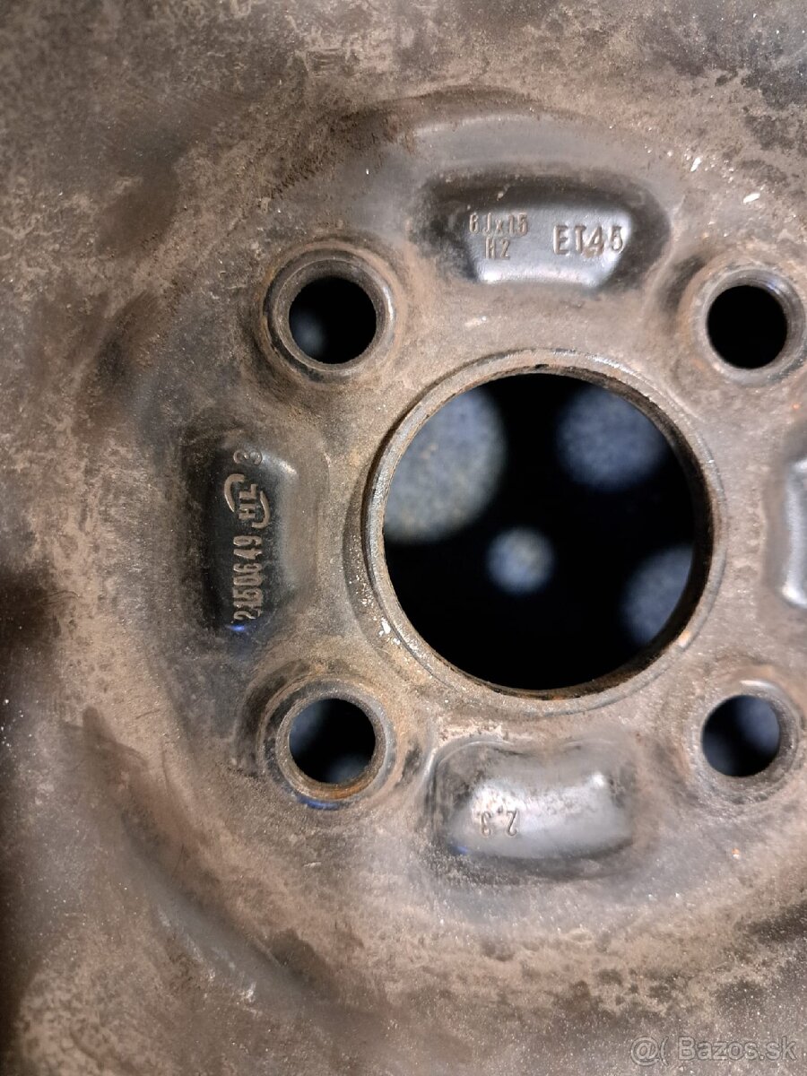 Plechove disky Toyota R15 + puklice - 3