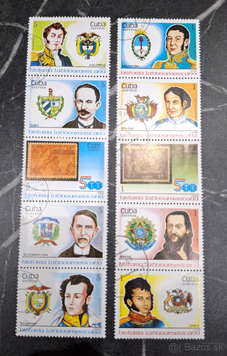 Poštové známky série - 3