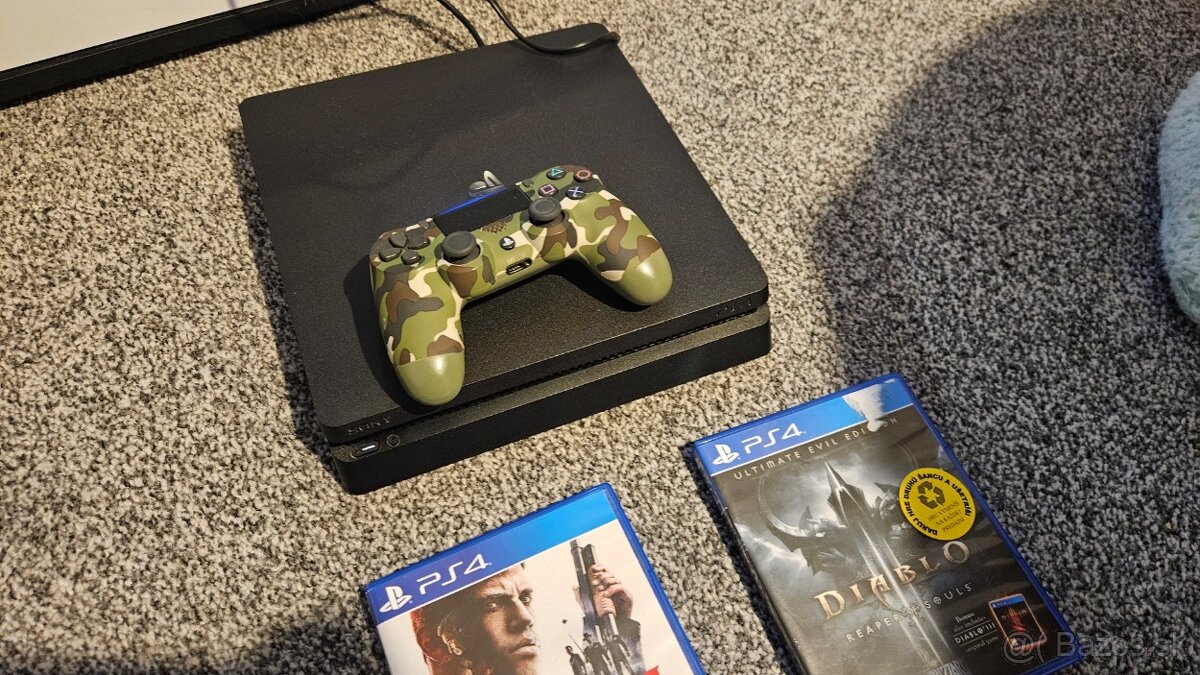 Sony Playstation 4 slim 500GB + joypad + hry - 3