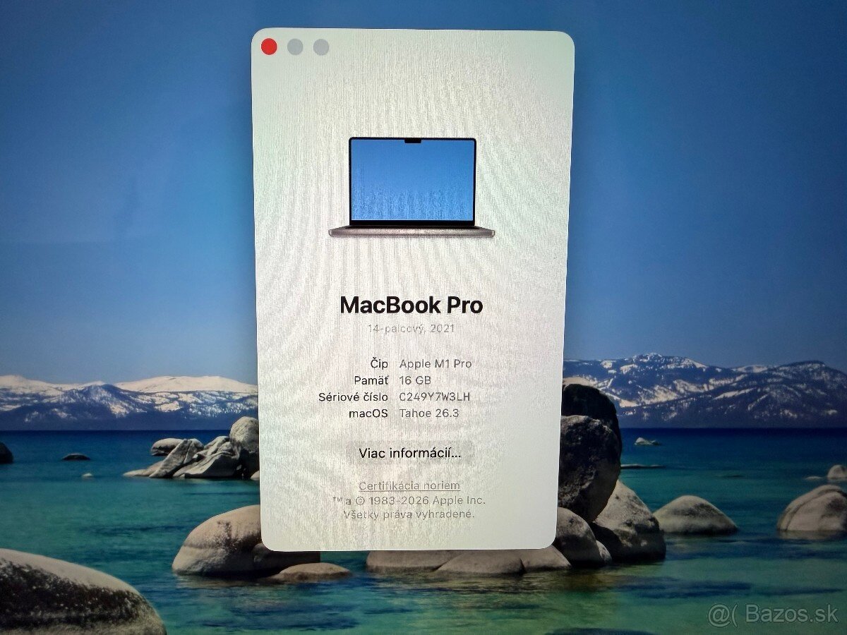 Predám Macbook Pro M1 Pro v bezchybnom stave - 3
