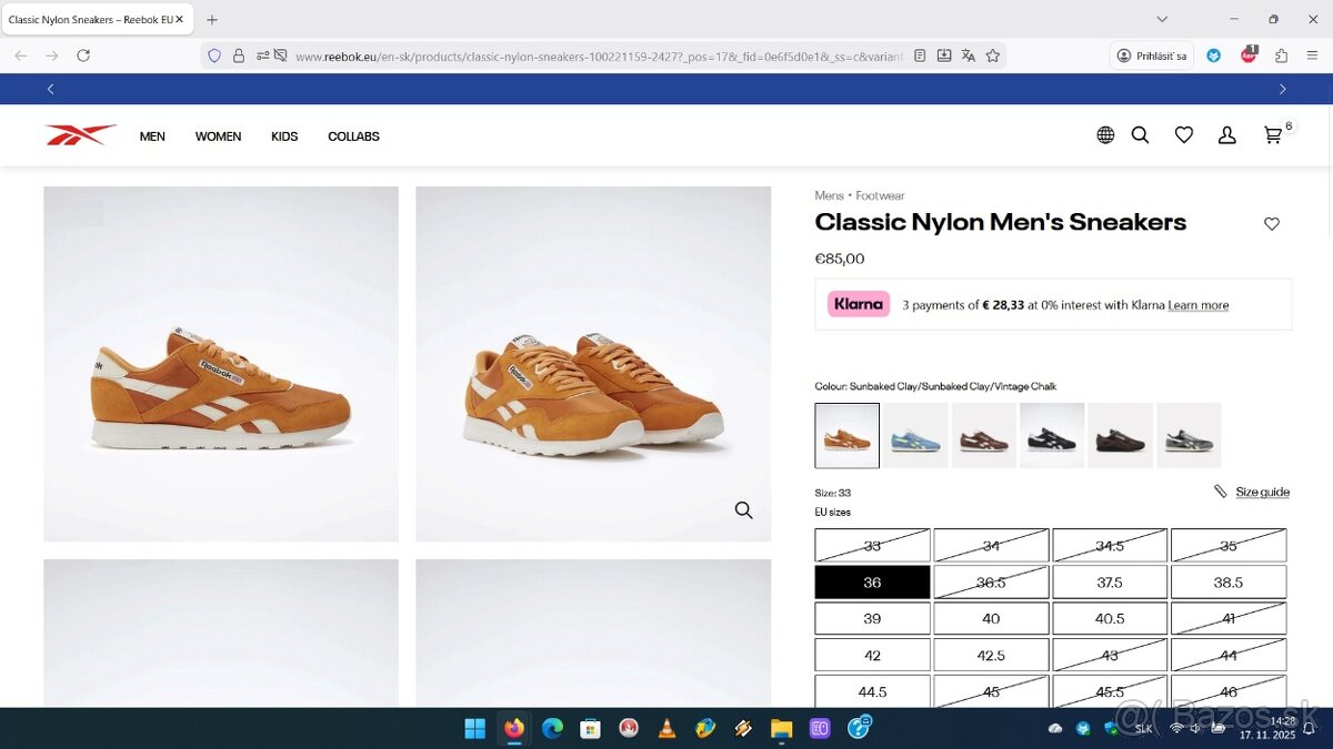 Reebok Classic Nylon hrdzavé - 3