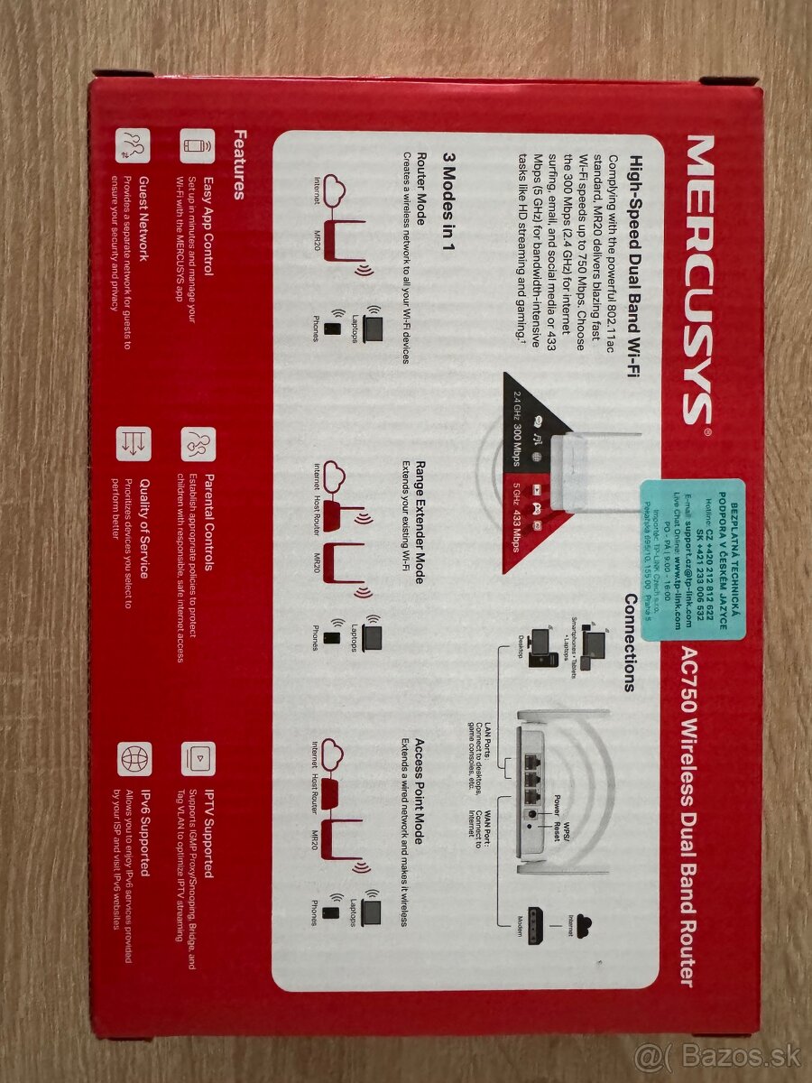 Mercusys MR20 AC750 Wifi Router - 3