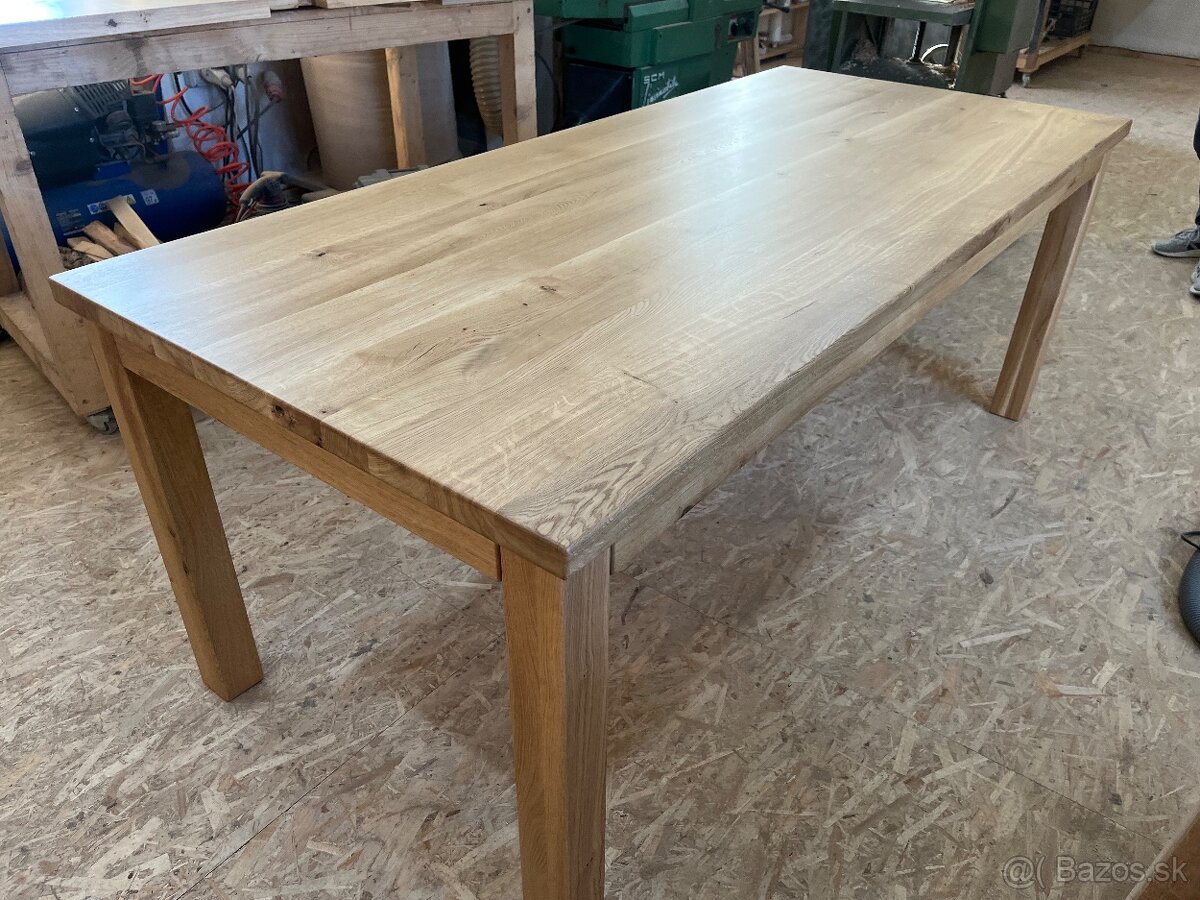 Drevený dubový jedálenský stôl - 3
