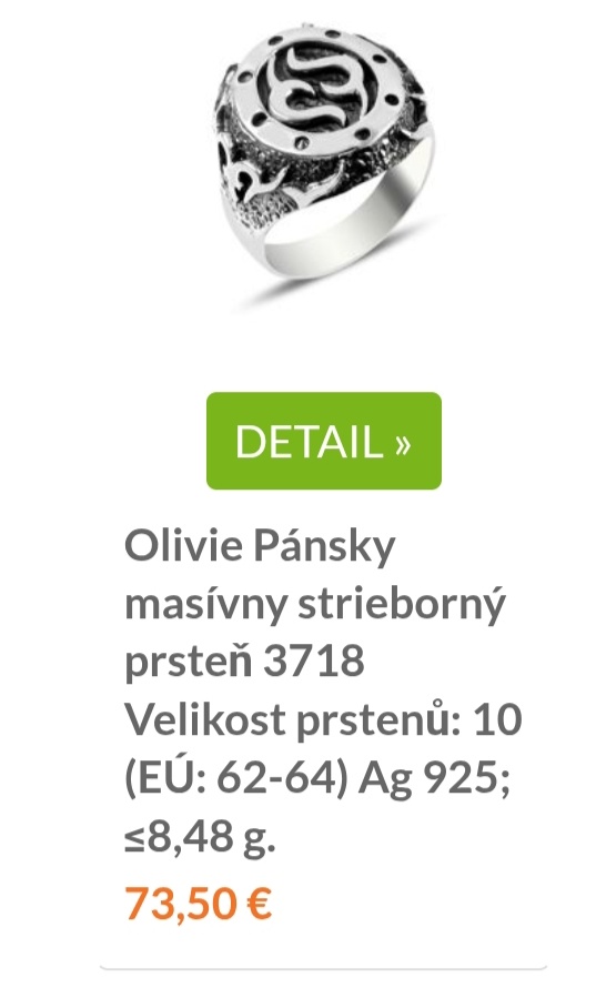 Pánsky strieborný prsteň - 3