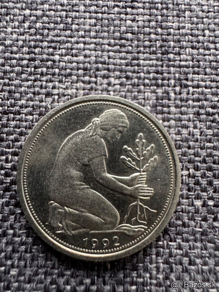 Nemecko - 50 Pfennig 7 ks : 1950, 1966, 1979, 1990, 1992 - 3