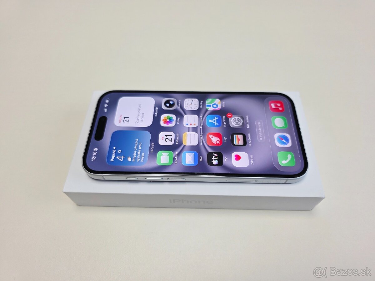 APPLE IPHONE 16 128GB WHITE TOP STAV BATERKA 100% - 3