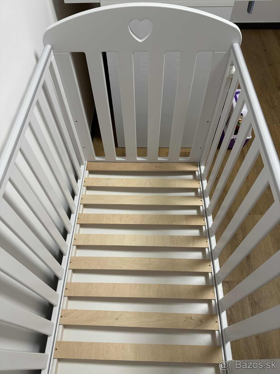 Detská postieľka s pohyblivým bokom 120x60 - 3