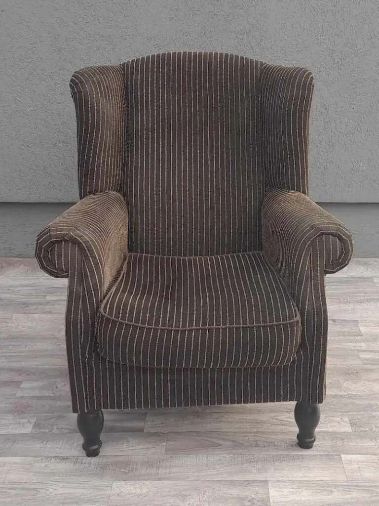 Kreslo pruhované “ UŠIAK „. - 3