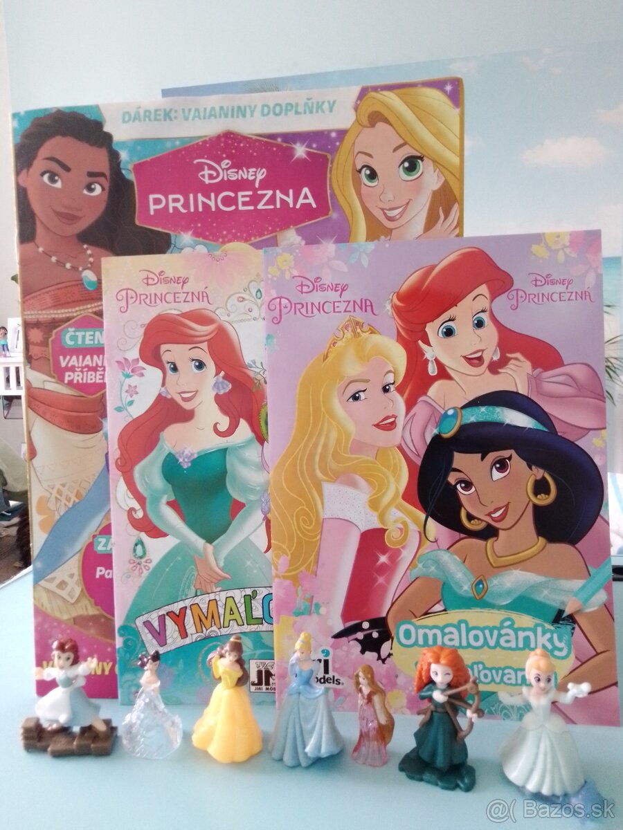 Set 7 Disney princezien+ 2 vymaľovánky+1 časopis - 3