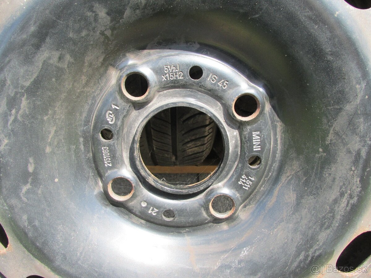 plechove disky 4x100 r15+letné pneumatiky michelin 175/65r15 - 3