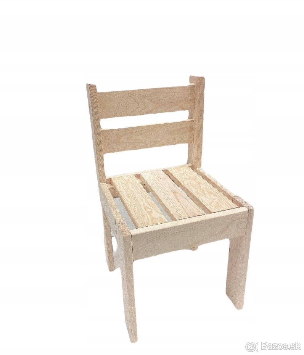 Detský stôl a stolička z masívu - 3