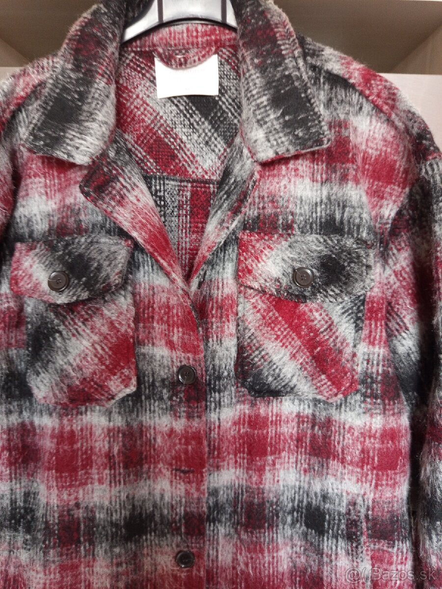 Dámsky kabát bordová - 3