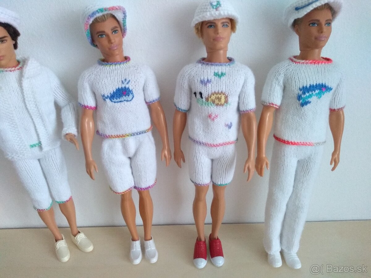 Veľryba slimák delfín tričko pre bábiku Ken barbie bermudy - 3