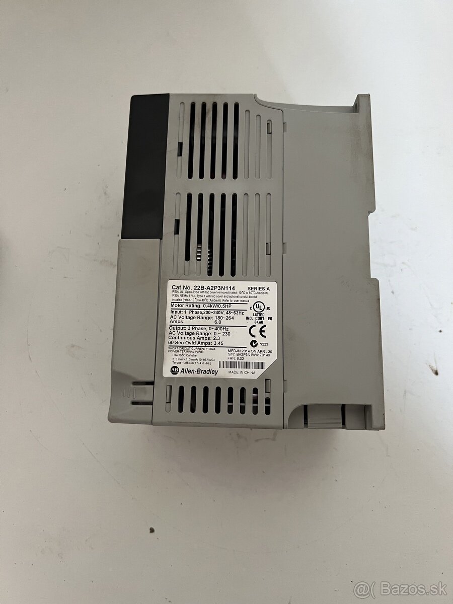frekvenčný menič Allen Bradley 0,4 kw - 3