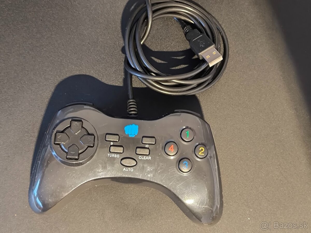 🎮 FURY EIRED GAMEPAD – Patriot, čierny (PC/retro) - 3