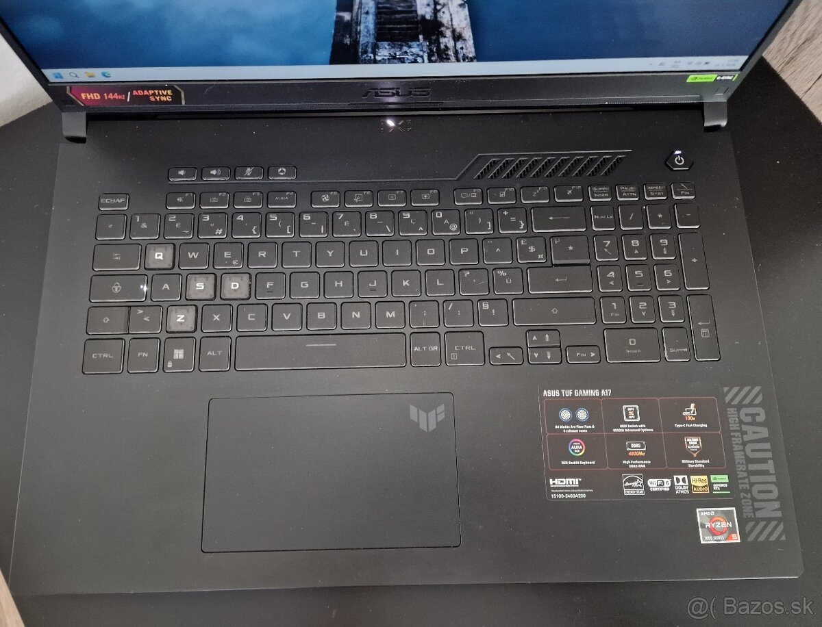 Herný Asus TUF Gaming A17 RTX 4060 - 3