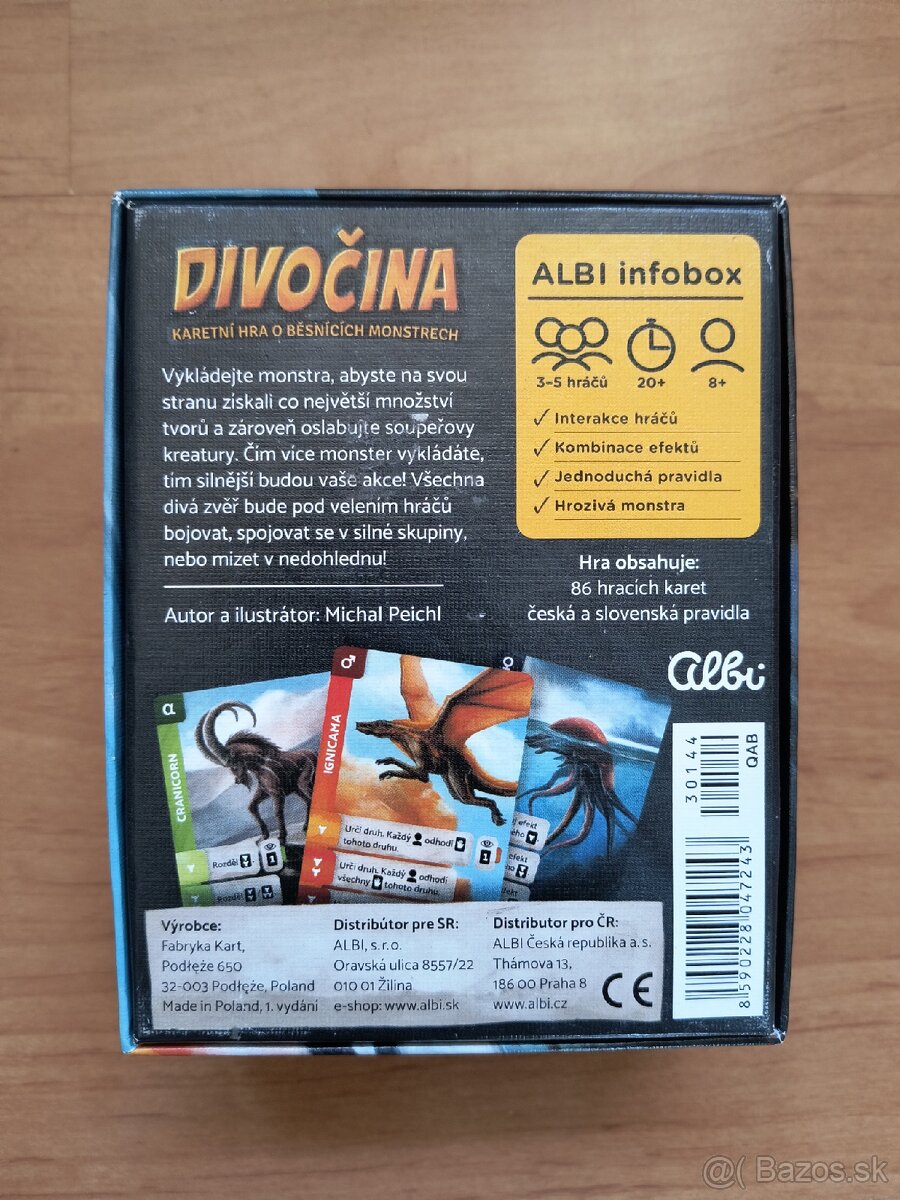 Spoločenská kartová hra Divočina - 3