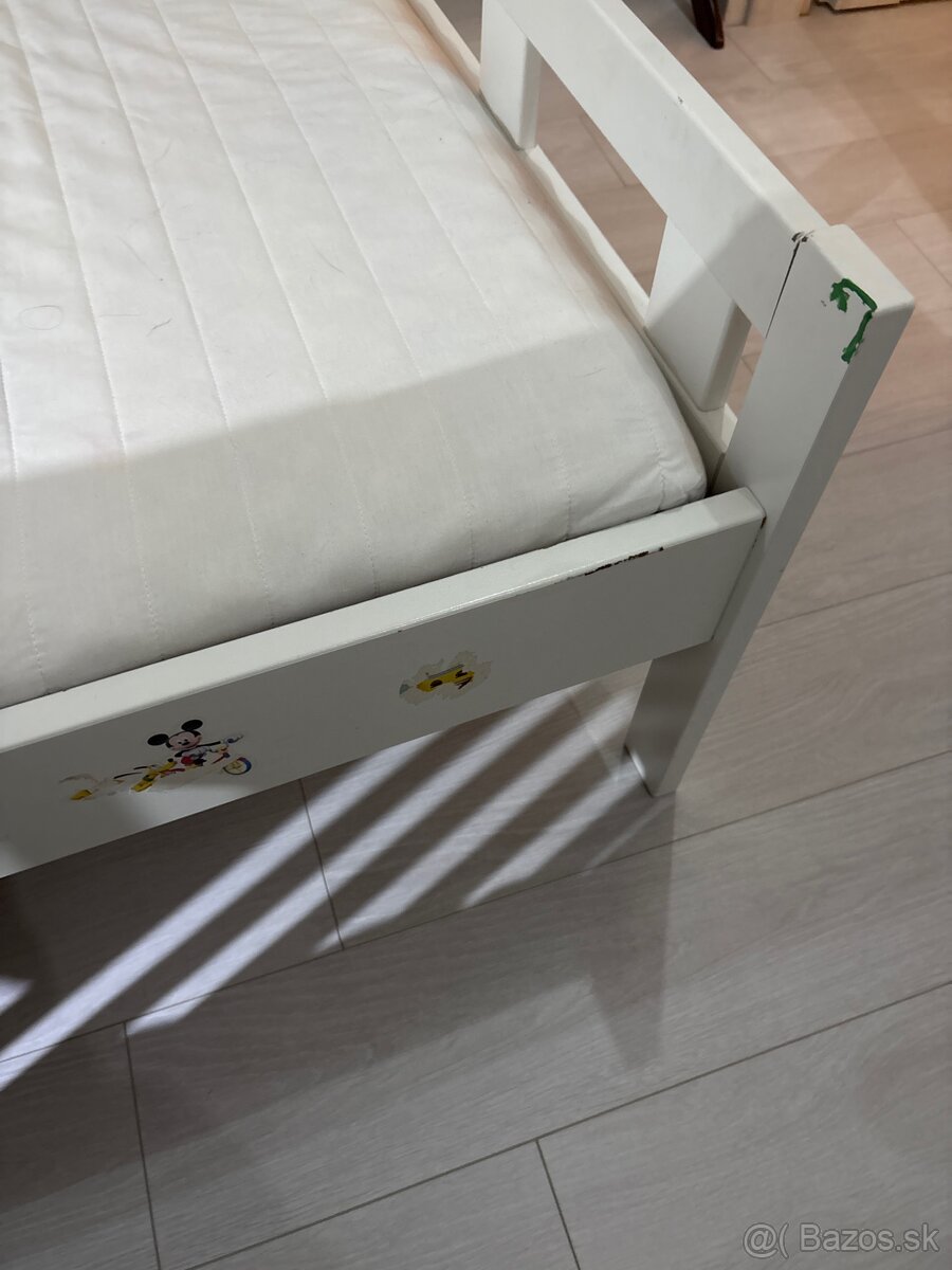 Detska postel IKEA Kritter s rostom a s matracom - 3