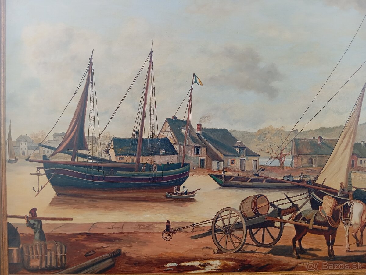 Obrovský krásny maľovaný obraz 120 x 84 cm - 3