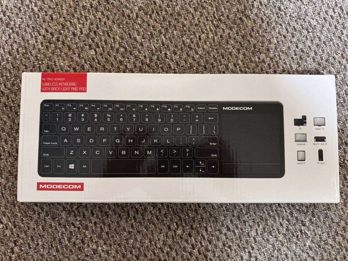 Predam bezdrôtovú podsvietená klávesnicu s touchpadom - 3