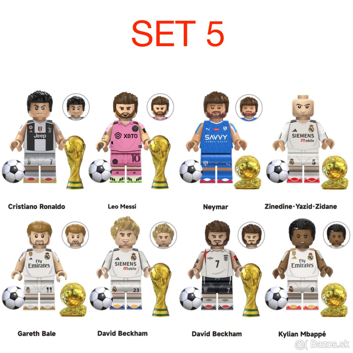 Figúrky futbal 2 (8ks) typ lego - nové, nehrané - 3