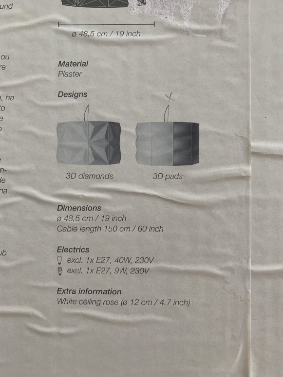 Nádherná veľká závesná lampa 3D Shade - 3