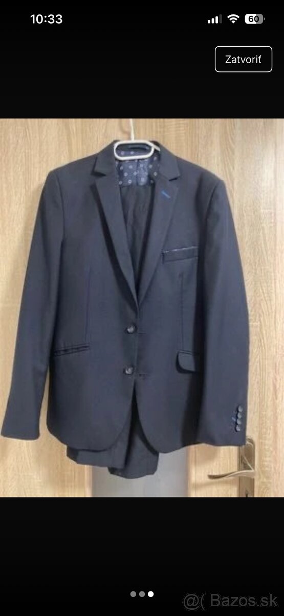 Pansky slim fit oblek 48/100 - 3