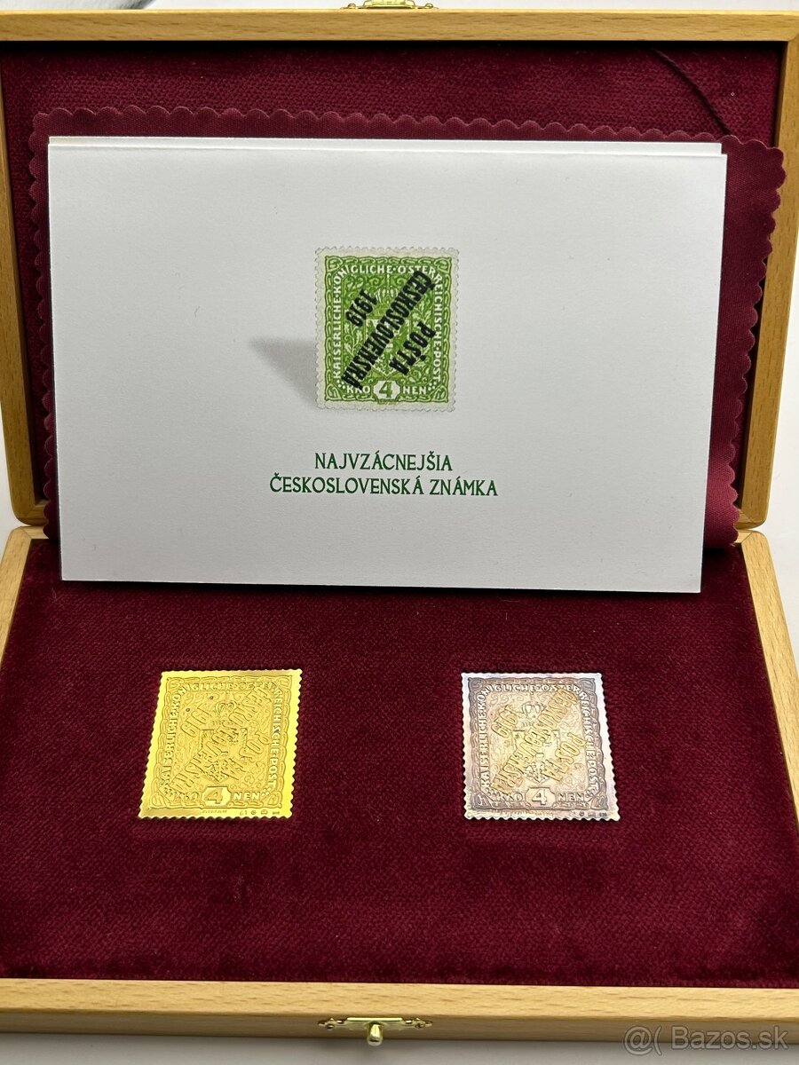 Najvzácnejšia známka Československa zlato a striebro - 3
