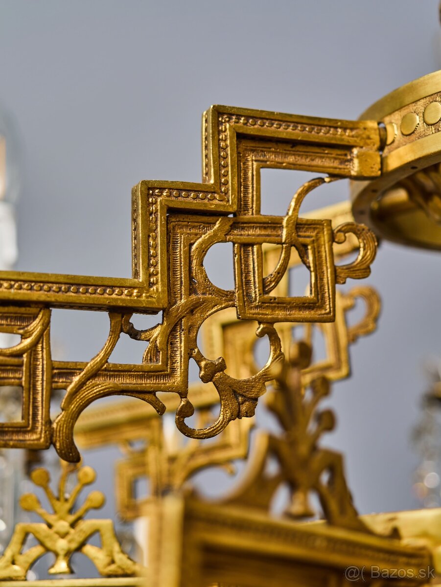 Veľký luster Art Deco na 12 žiaroviek - 3