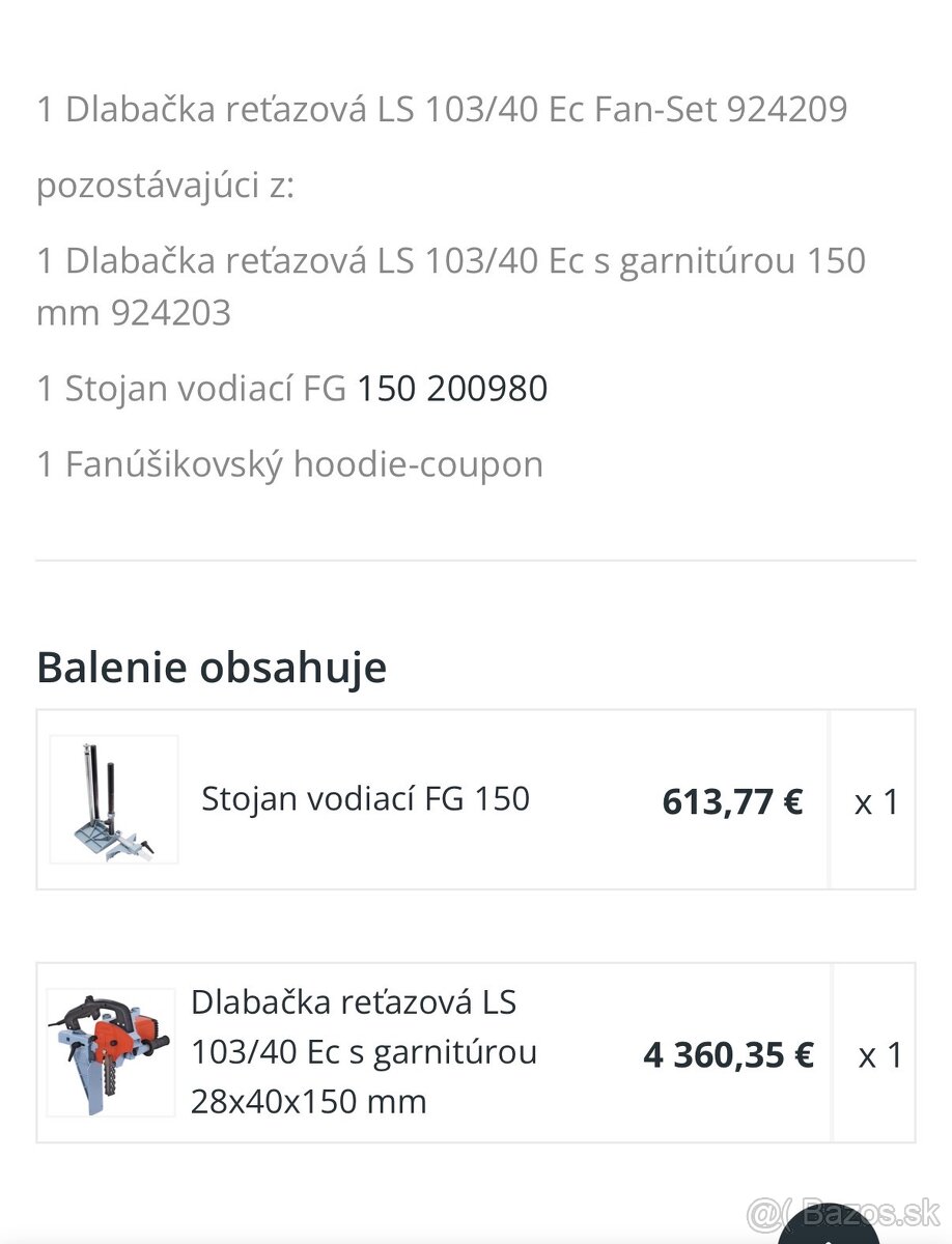 MAFELL reťazová dlabačka LS103Ec - 3