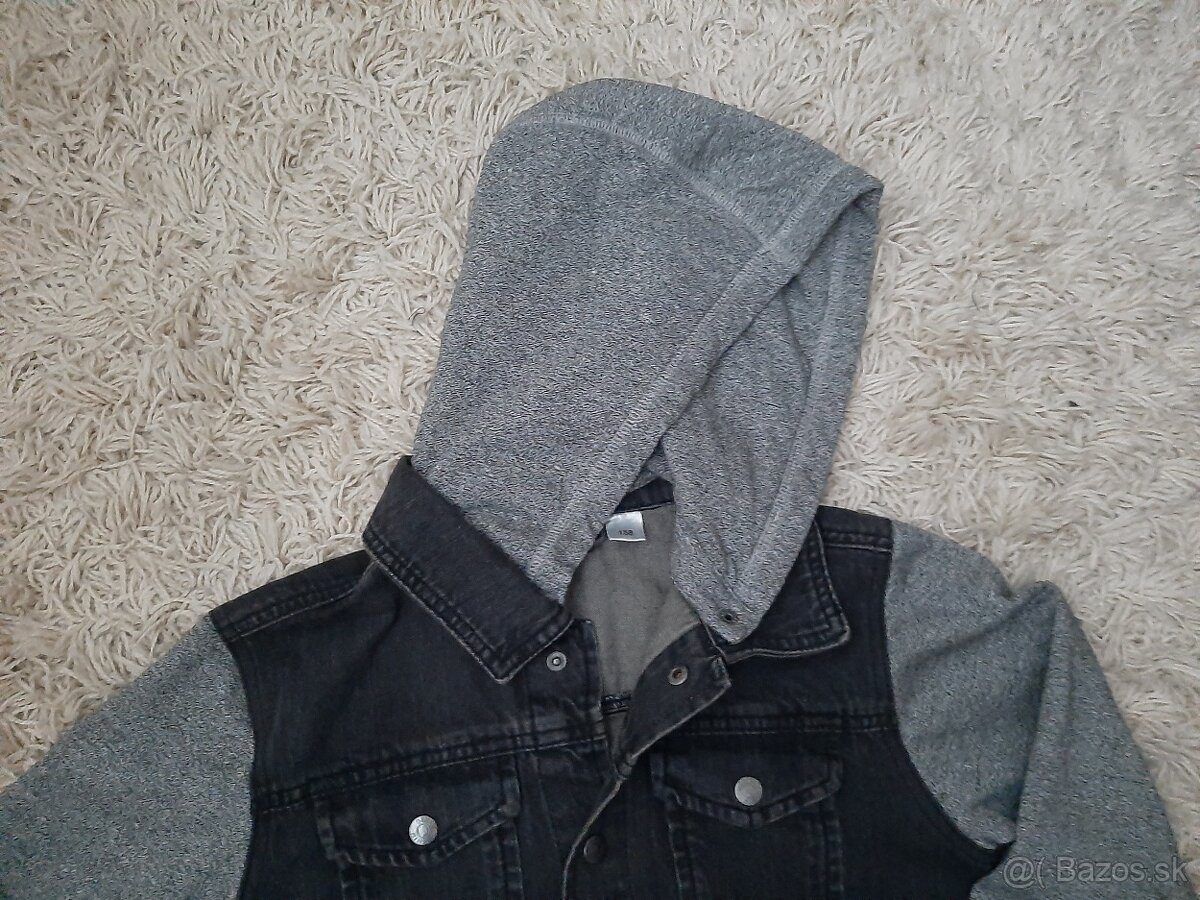 Riflová bunda / mikina veľ. 158 cm TOP STAV - 3