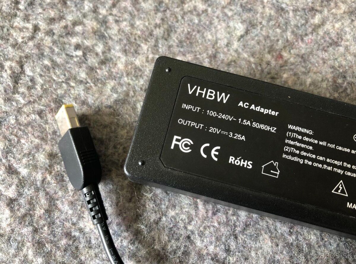 Nabíjačka na notebook LENOVO 20V 3,25A 4,5A rôzne konektor. - 3
