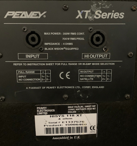 Peavey subbass - 3