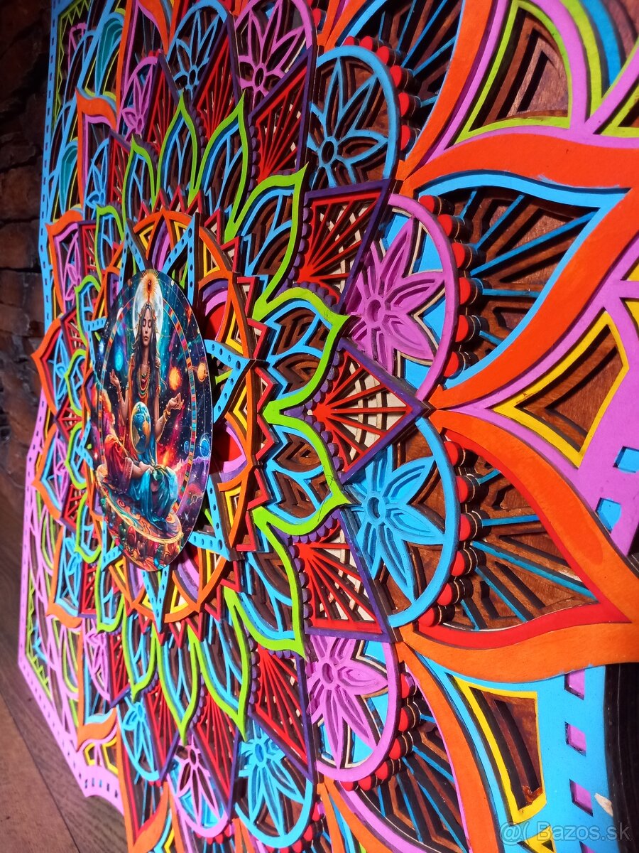 obraz - 5 vrstvová drevená mandala - 3