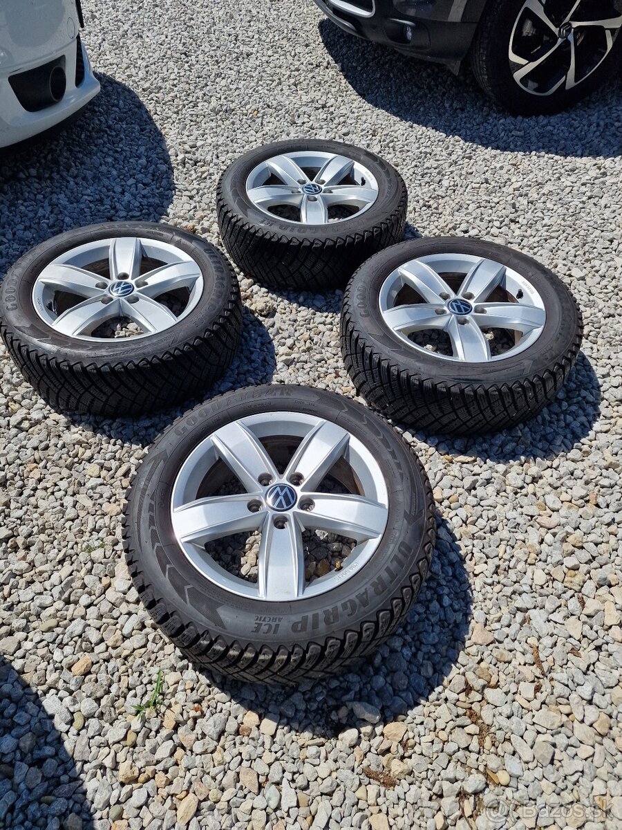 5x112 R16 orig. Volkswagen T-Roc + 205/60 R16 zimné sada - 3