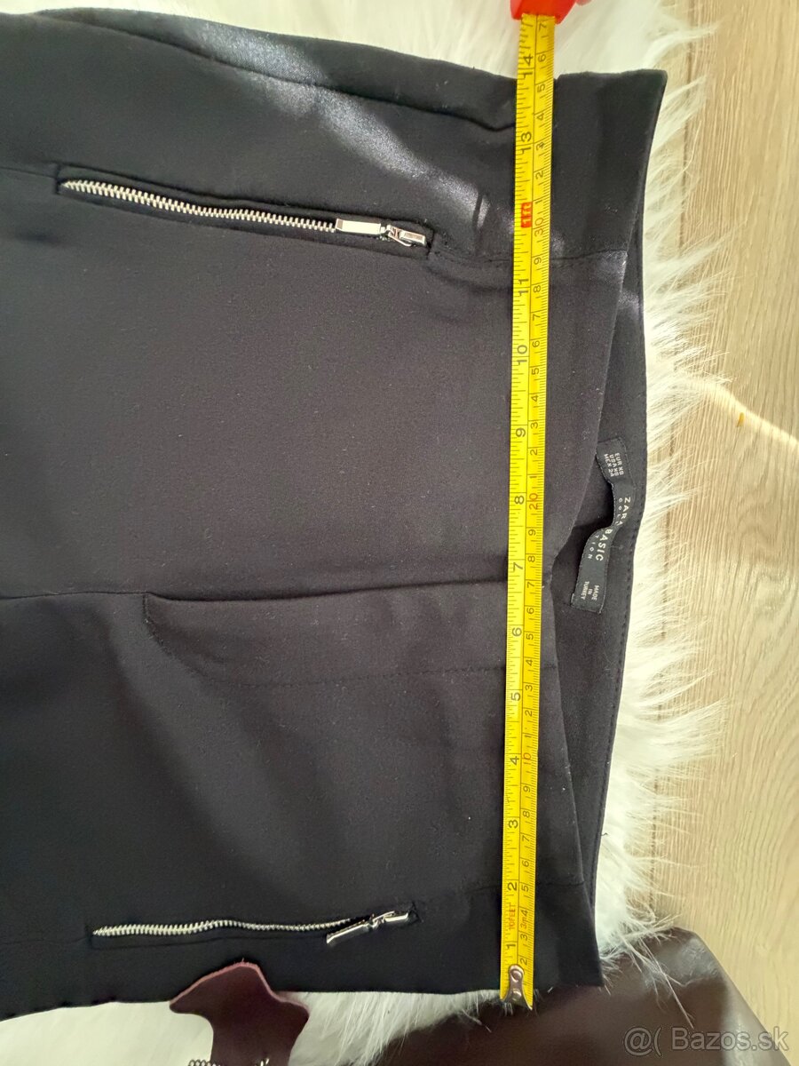 Dámske čierne elegantné nohavice XS, ZARA - 3