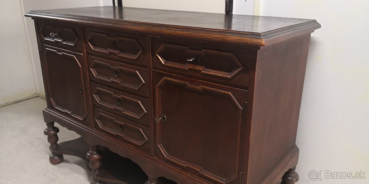 Starožitná masivná komoda - 3