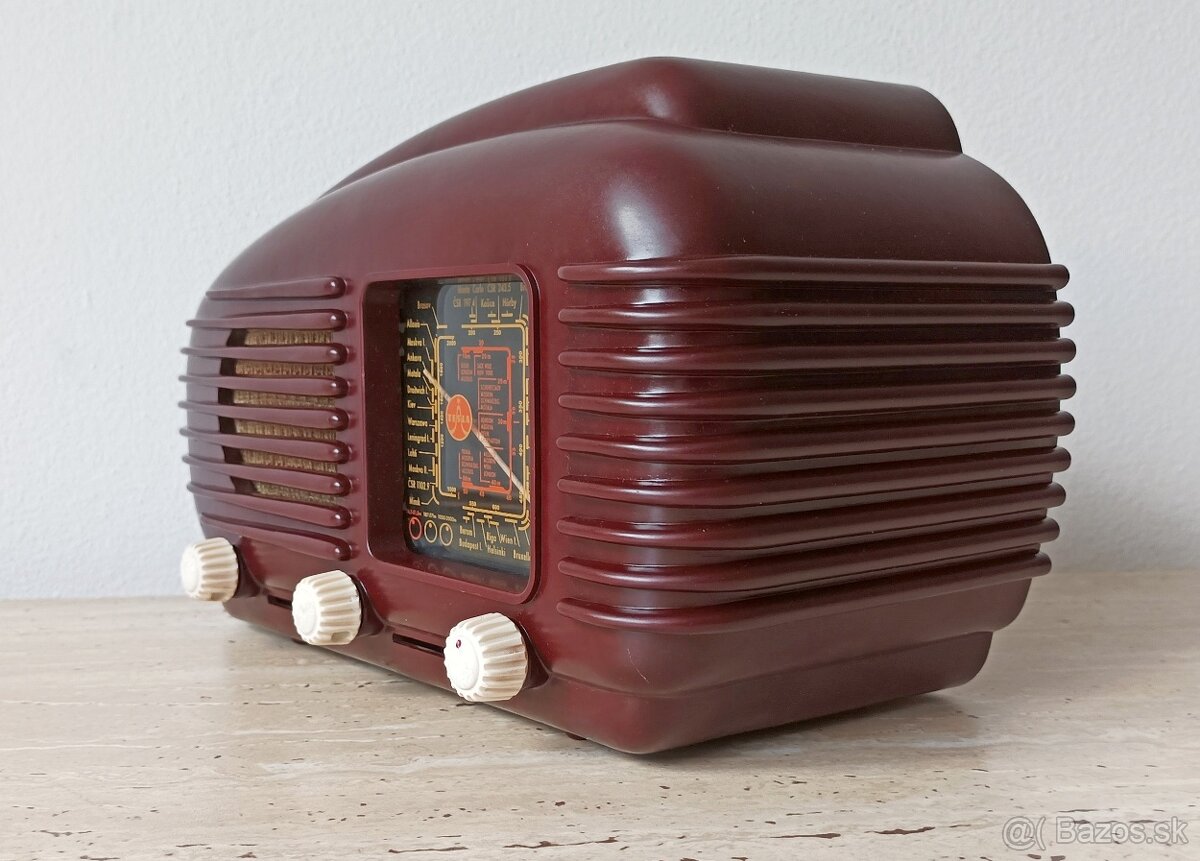 Art Deco starožitné rádio Talisman, krásný stav, funkční - 3
