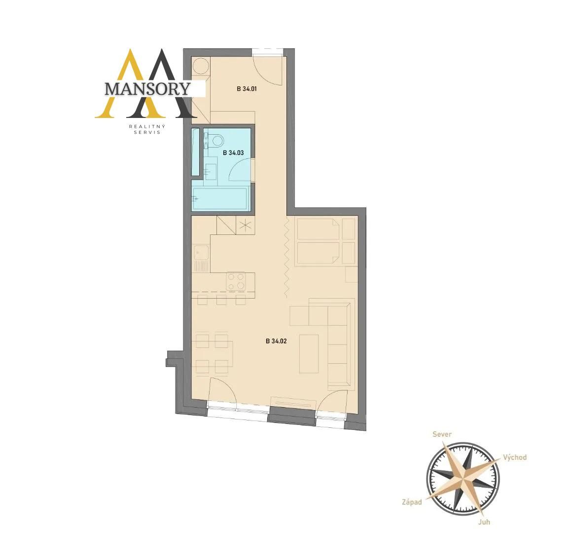 NA PREDAJ, Luxusný 1,5-izbový byt B34 v Tatranskej Štrbe o v - 3