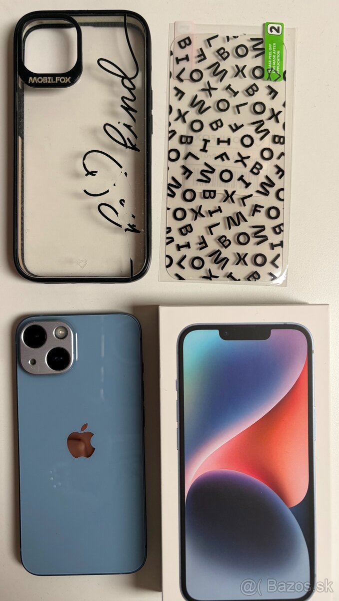 Predám iPhone 14 128gb modrý. Bol nosený v obale, má nalepen - 3