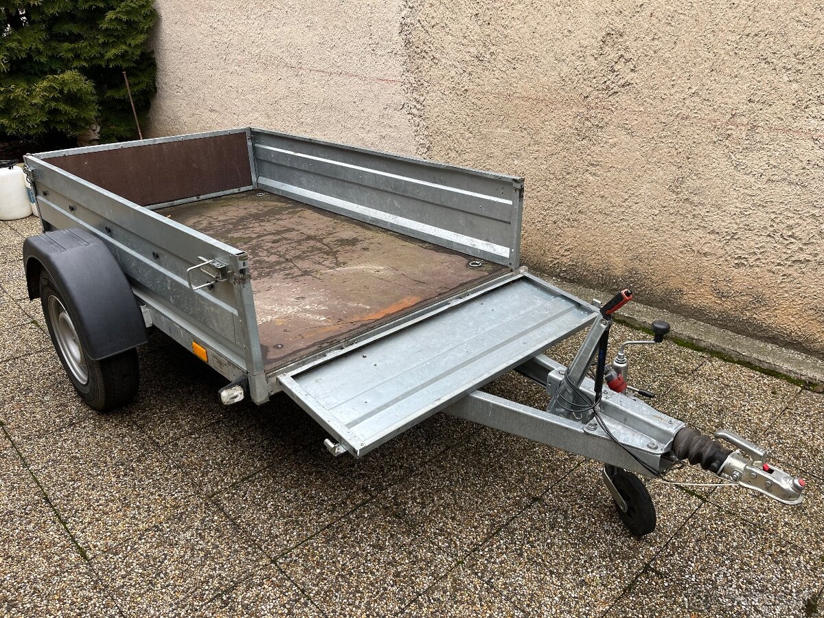 Sklápací brzdený prívesný vozík 1300kg - 3
