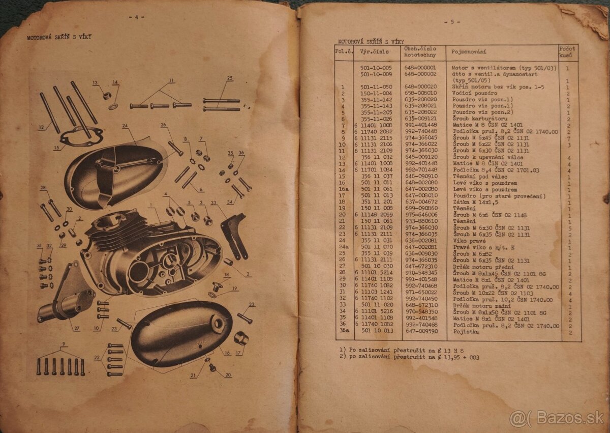 ČZ 501 175 Jawa prasa skúter magnet 250 350 - 3