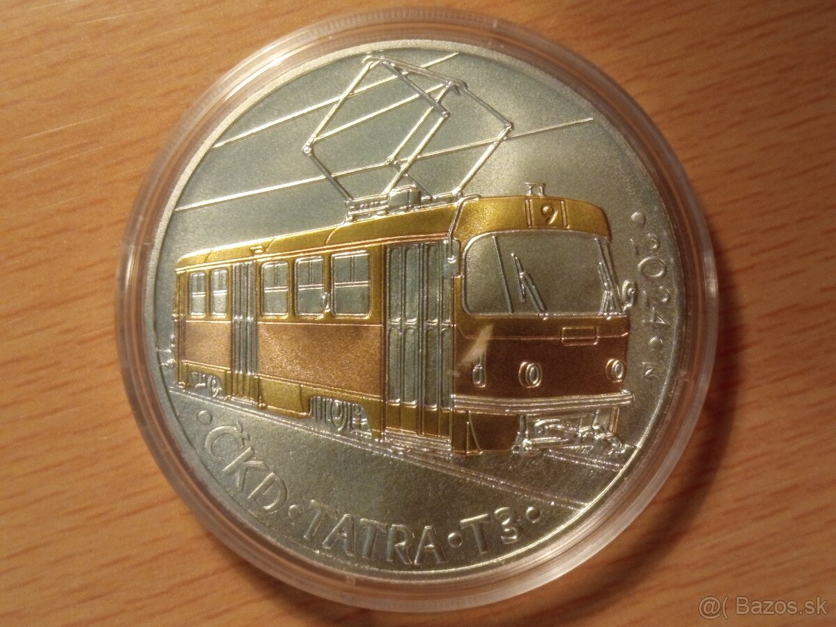 Električka T3 500 Kč 2024 – BK + PROOF – Investičné striebro - 3